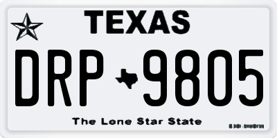 TX license plate DRP9805