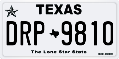 TX license plate DRP9810