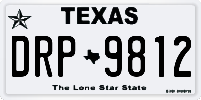 TX license plate DRP9812