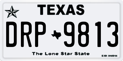 TX license plate DRP9813