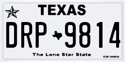 TX license plate DRP9814
