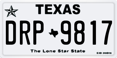TX license plate DRP9817