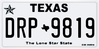 TX license plate DRP9819