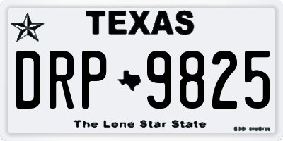 TX license plate DRP9825