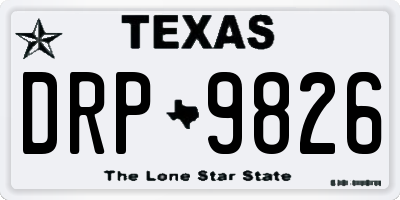 TX license plate DRP9826