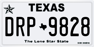 TX license plate DRP9828