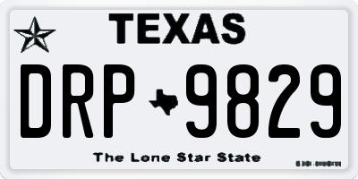 TX license plate DRP9829