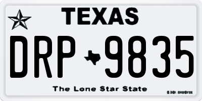 TX license plate DRP9835