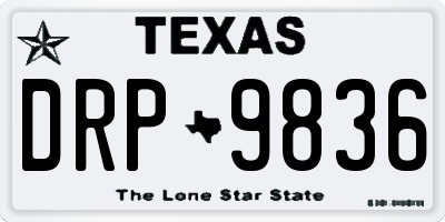 TX license plate DRP9836