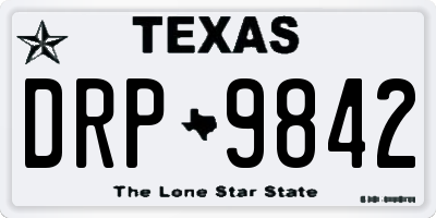 TX license plate DRP9842