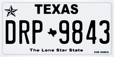 TX license plate DRP9843