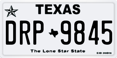 TX license plate DRP9845