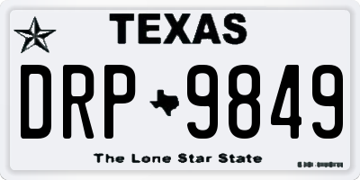 TX license plate DRP9849