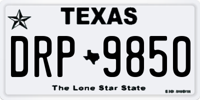 TX license plate DRP9850
