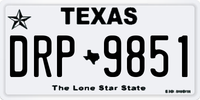 TX license plate DRP9851
