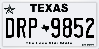 TX license plate DRP9852