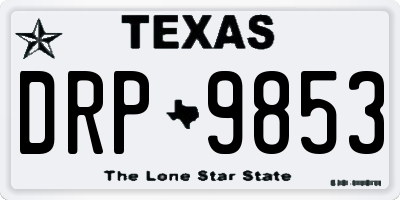 TX license plate DRP9853