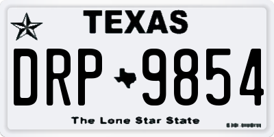 TX license plate DRP9854