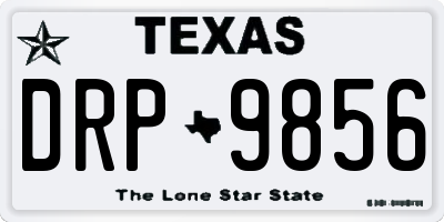 TX license plate DRP9856