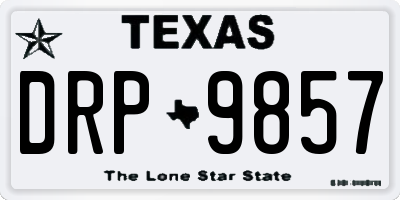 TX license plate DRP9857