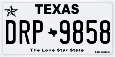 TX license plate DRP9858