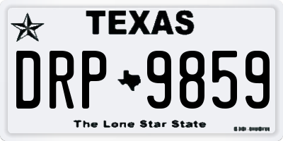 TX license plate DRP9859