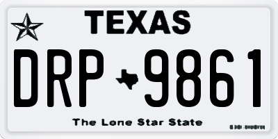 TX license plate DRP9861