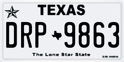 TX license plate DRP9863