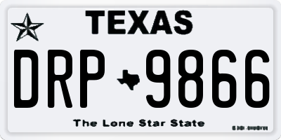 TX license plate DRP9866