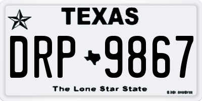 TX license plate DRP9867