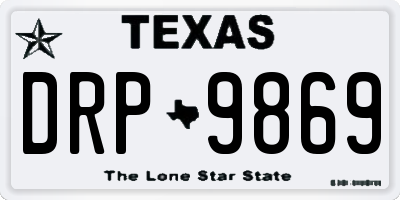 TX license plate DRP9869