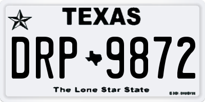 TX license plate DRP9872