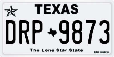TX license plate DRP9873