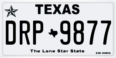 TX license plate DRP9877