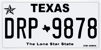 TX license plate DRP9878