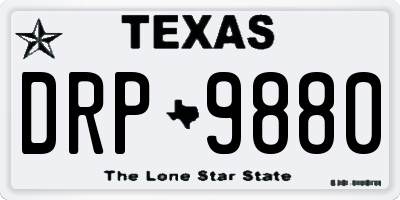 TX license plate DRP9880