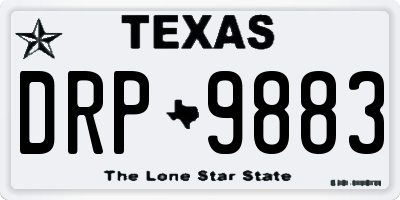 TX license plate DRP9883