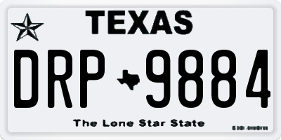 TX license plate DRP9884