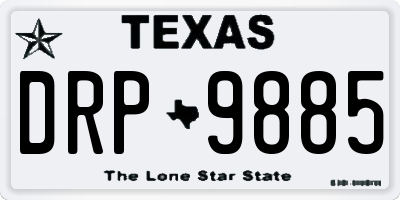 TX license plate DRP9885