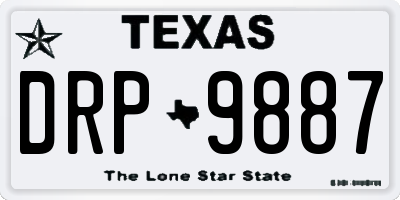 TX license plate DRP9887