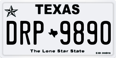 TX license plate DRP9890