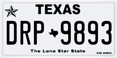 TX license plate DRP9893