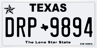 TX license plate DRP9894