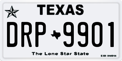 TX license plate DRP9901