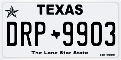 TX license plate DRP9903