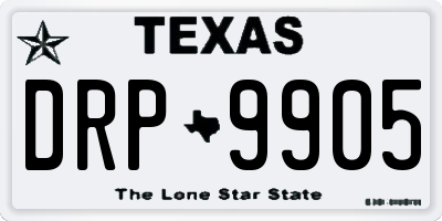 TX license plate DRP9905