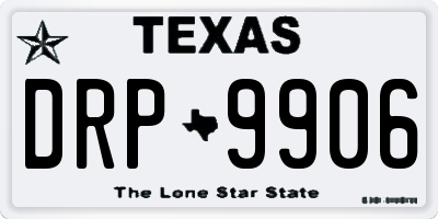 TX license plate DRP9906