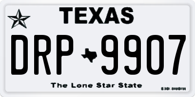 TX license plate DRP9907