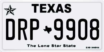 TX license plate DRP9908