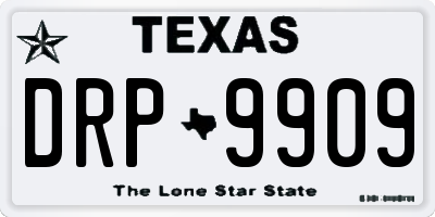TX license plate DRP9909